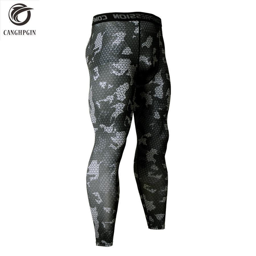Camo Compression Pants – Men's Fitwear for Jogging & Training