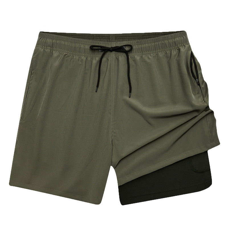 Athletic Training Shorts – Anti-Splash, Solid Color, Built for Running & Outdoor Fitness