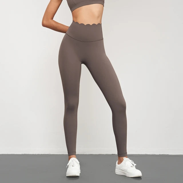 High Waist Running Tights – Seamless, Sculpted, Built for Outdoor Fitness