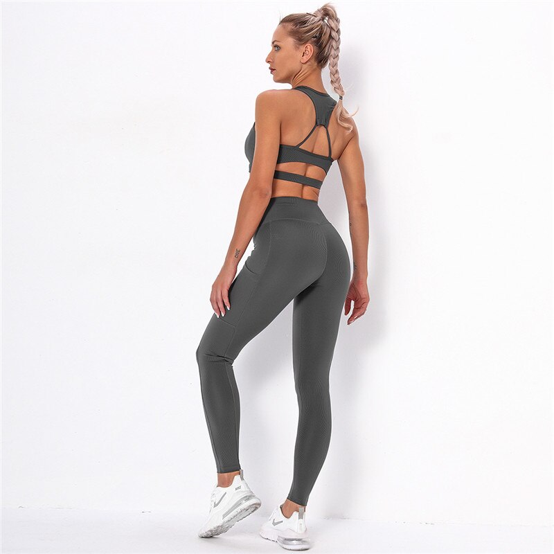 Striped Sports Suits – Women's Gym Training & Running Workout Sets