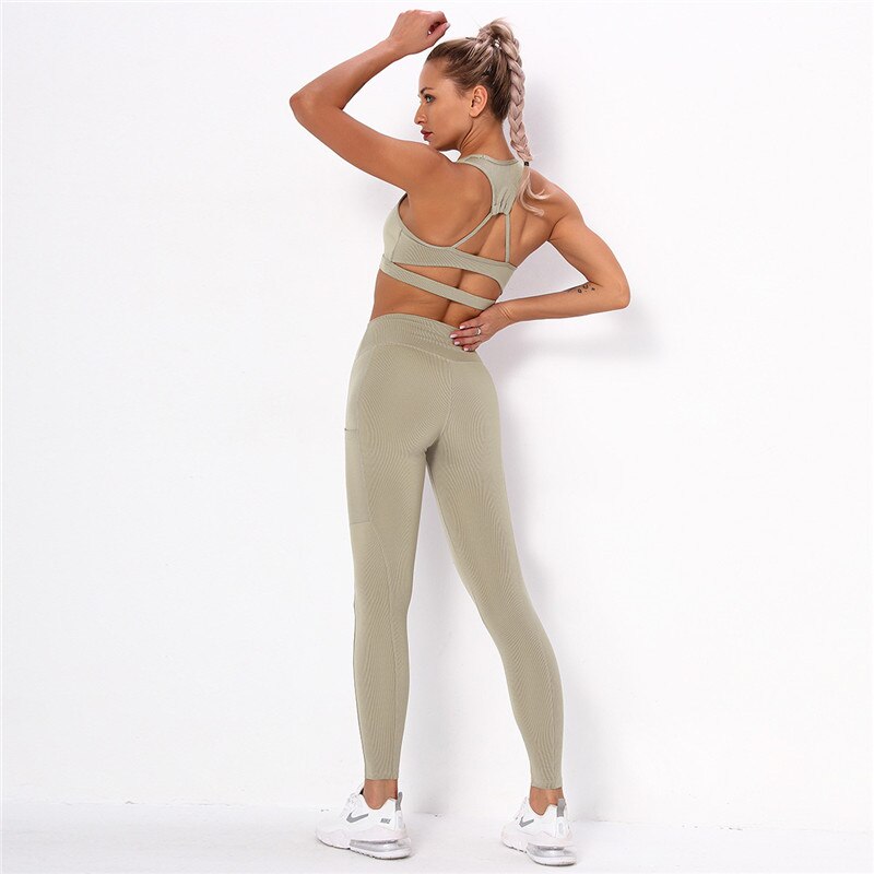 Striped Sports Suits – Women's Gym Training & Running Workout Sets