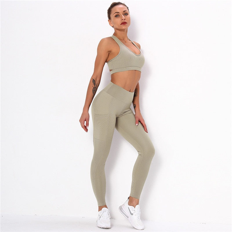 Striped Sports Suits – Women's Gym Training & Running Workout Sets