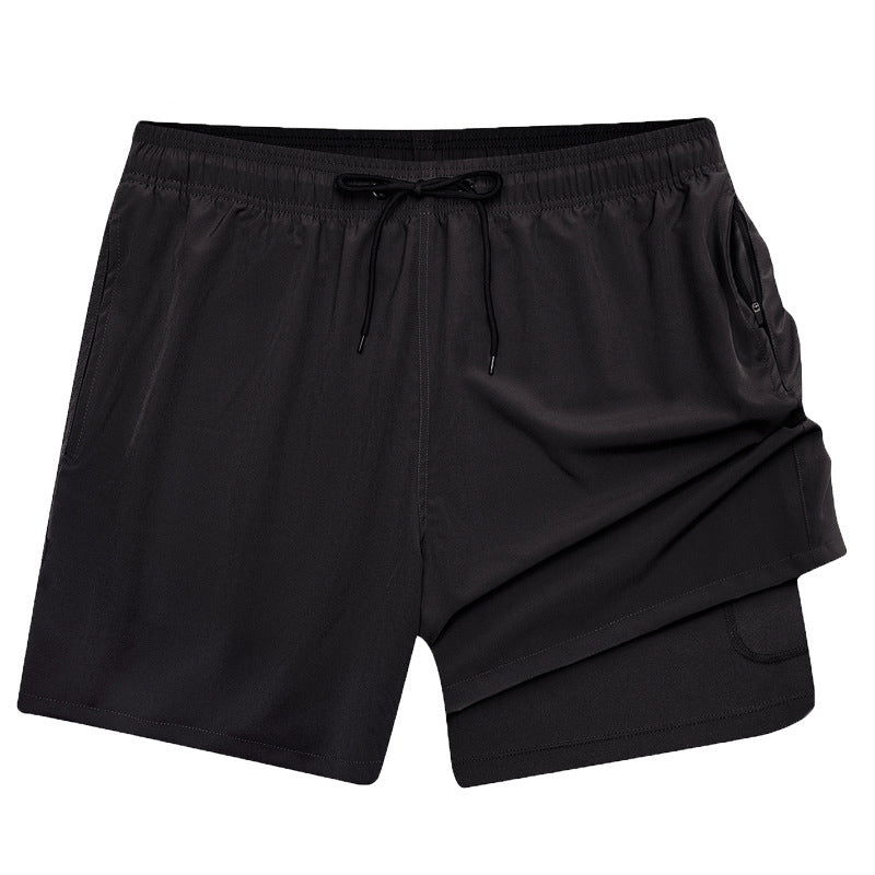 Athletic Training Shorts – Anti-Splash, Solid Color, Built for Running & Outdoor Fitness