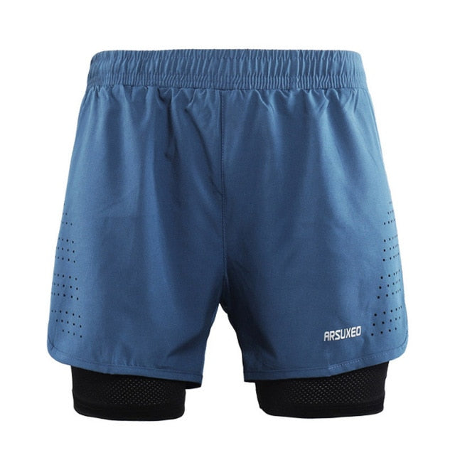 Quick Dry Mens Sports 3 Running Shorts Active Training Exercise Jogging