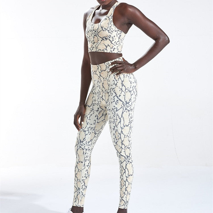 Women's Yoga Pants  Snakeskin pattern exercise fitness running pants