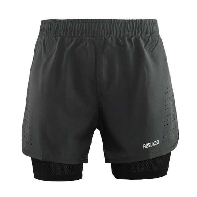 Quick Dry Mens Sports 3 Running Shorts Active Training Exercise Jogging