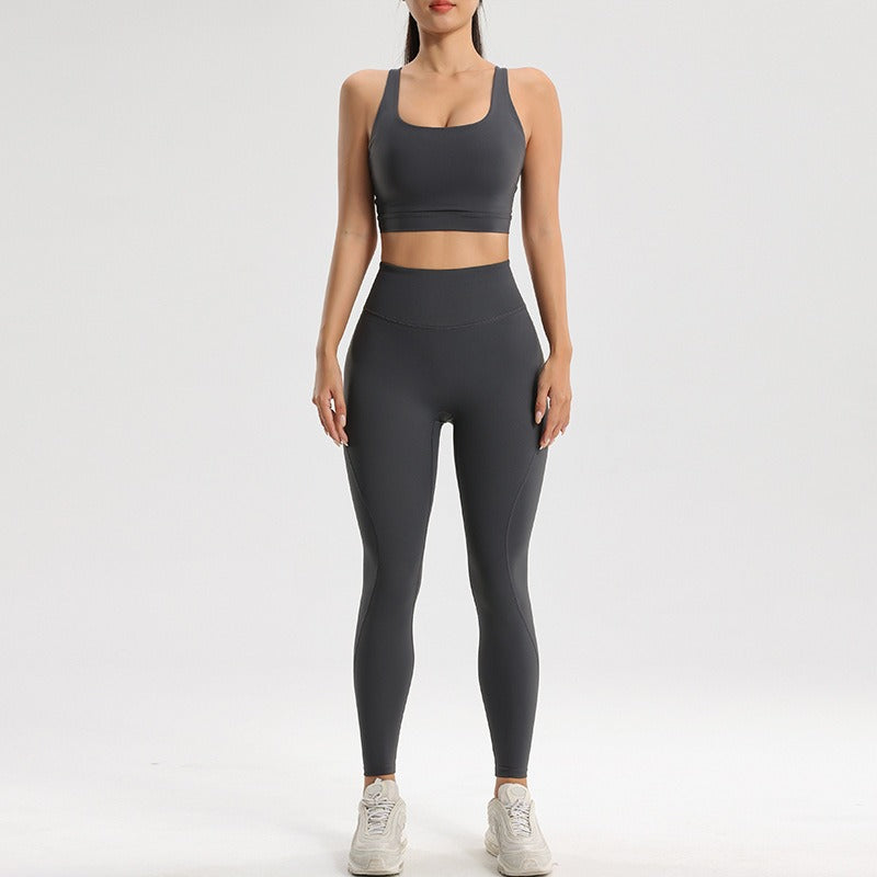 Seamless Sportswear Set – Quick-Dry Bra & Fitness Pants