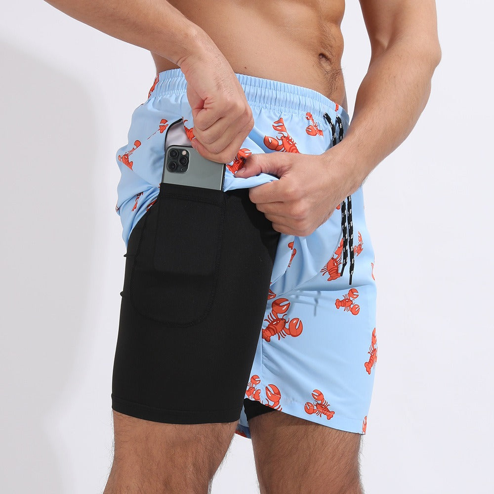 Printed Training Shorts – Beach-Ready, Lightweight, Plus Size Available