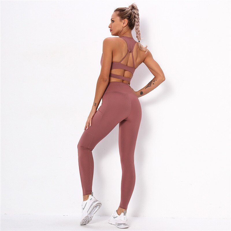 Striped Sports Suits – Women's Gym Training & Running Workout Sets