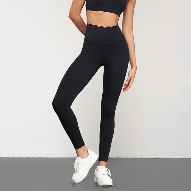 High Waist Running Tights – Seamless, Sculpted, Built for Outdoor Fitness