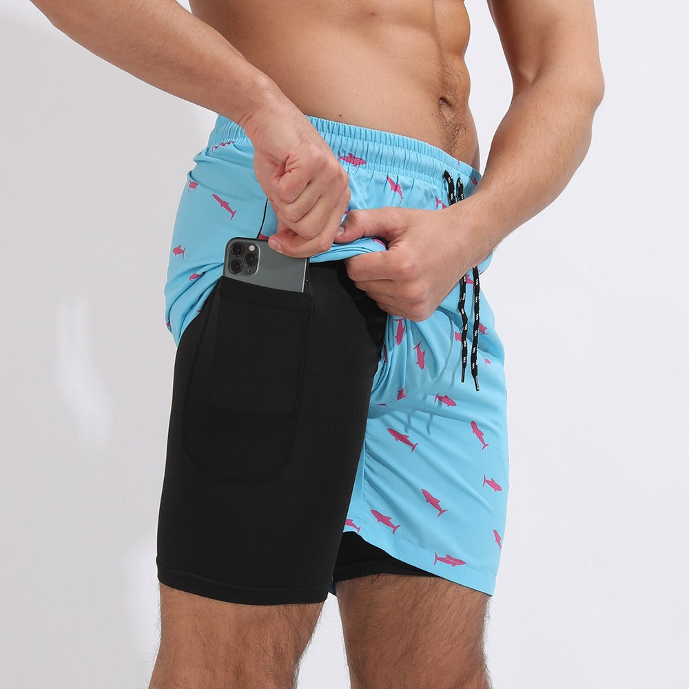 Printed Training Shorts – Beach-Ready, Lightweight, Plus Size Available