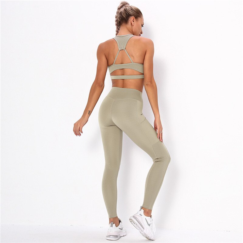 Striped Sports Suits – Women's Gym Training & Running Workout Sets