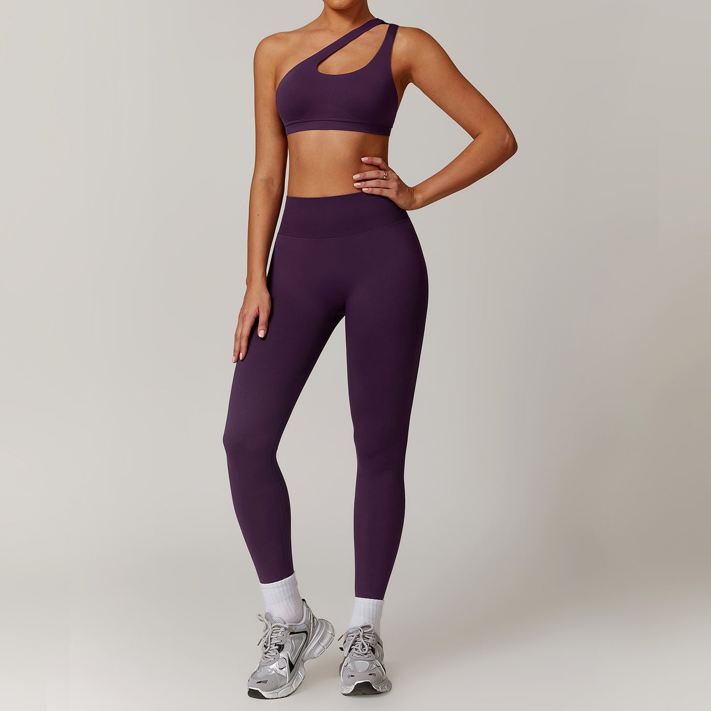 sportswear two-piece – shoulder strap top & flexible yoga pants