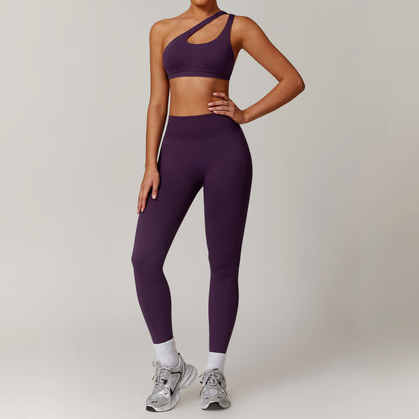 sportswear two-piece – shoulder strap top & flexible yoga pants