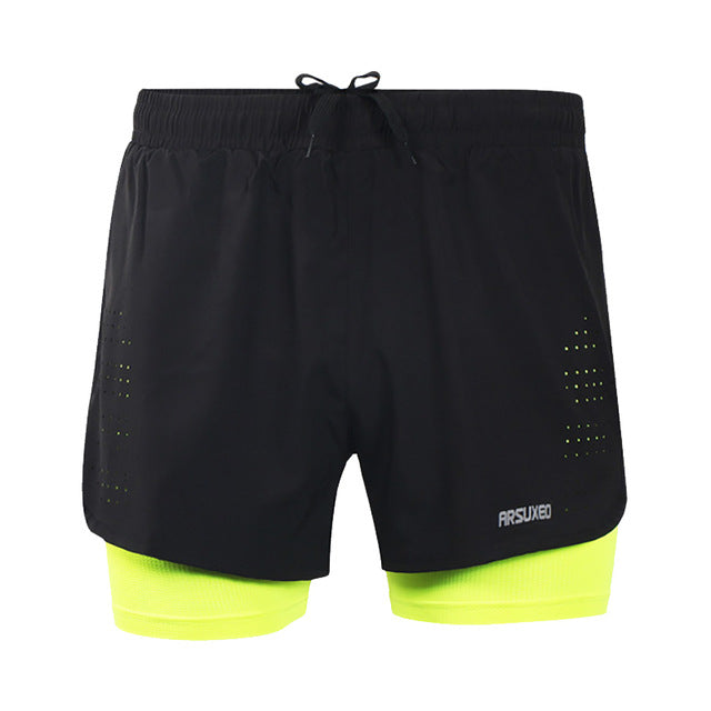 Quick Dry Mens Sports 3 Running Shorts Active Training Exercise Jogging