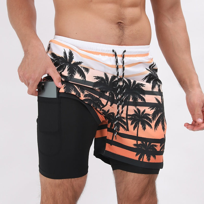 Printed Training Shorts – Beach-Ready, Lightweight, Plus Size Available