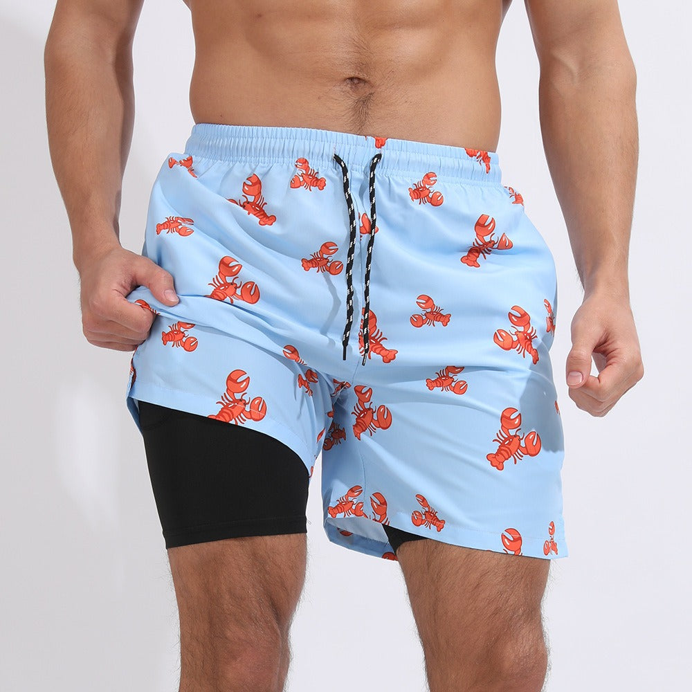 Printed Training Shorts – Beach-Ready, Lightweight, Plus Size Available