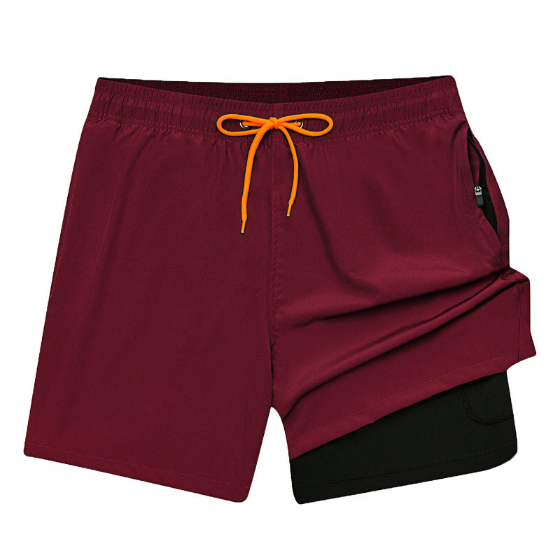 Athletic Training Shorts – Anti-Splash, Solid Color, Built for Running & Outdoor Fitness