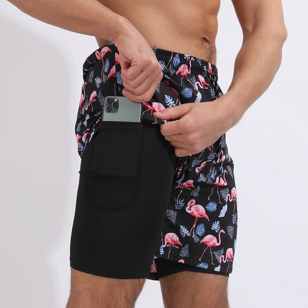 Printed Training Shorts – Beach-Ready, Lightweight, Plus Size Available