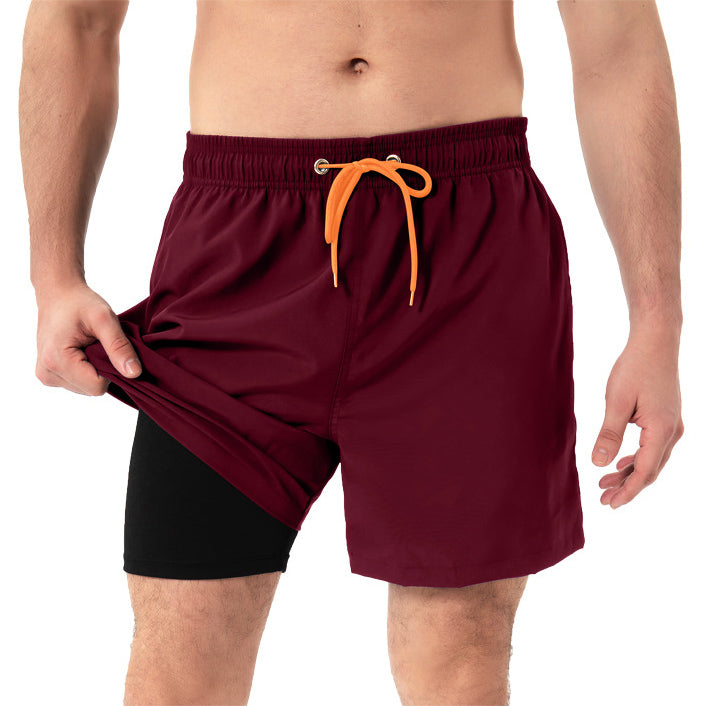 Athletic Training Shorts – Anti-Splash, Solid Color, Built for Running & Outdoor Fitness