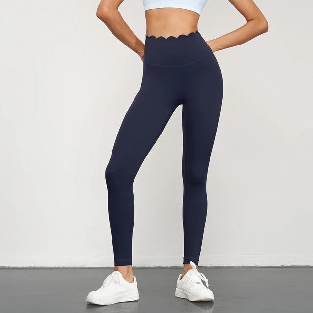 High Waist Running Tights – Seamless, Sculpted, Built for Outdoor Fitness