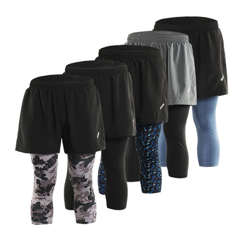 Quick Dry Mens Sports 3 Running Shorts Active Training Exercise Jogging