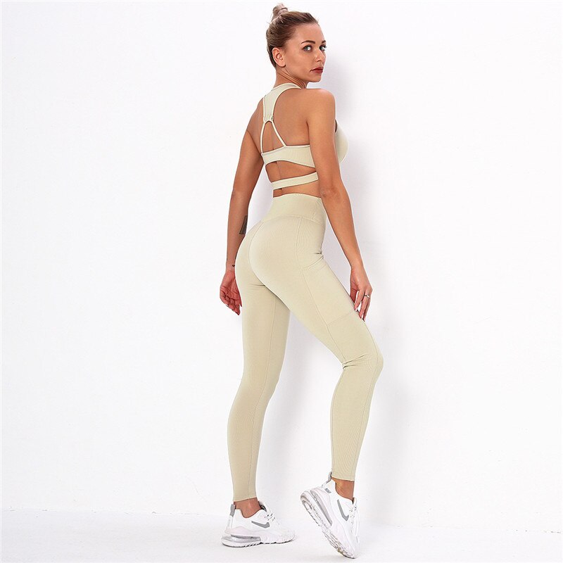 Striped Sports Suits – Women's Gym Training & Running Workout Sets