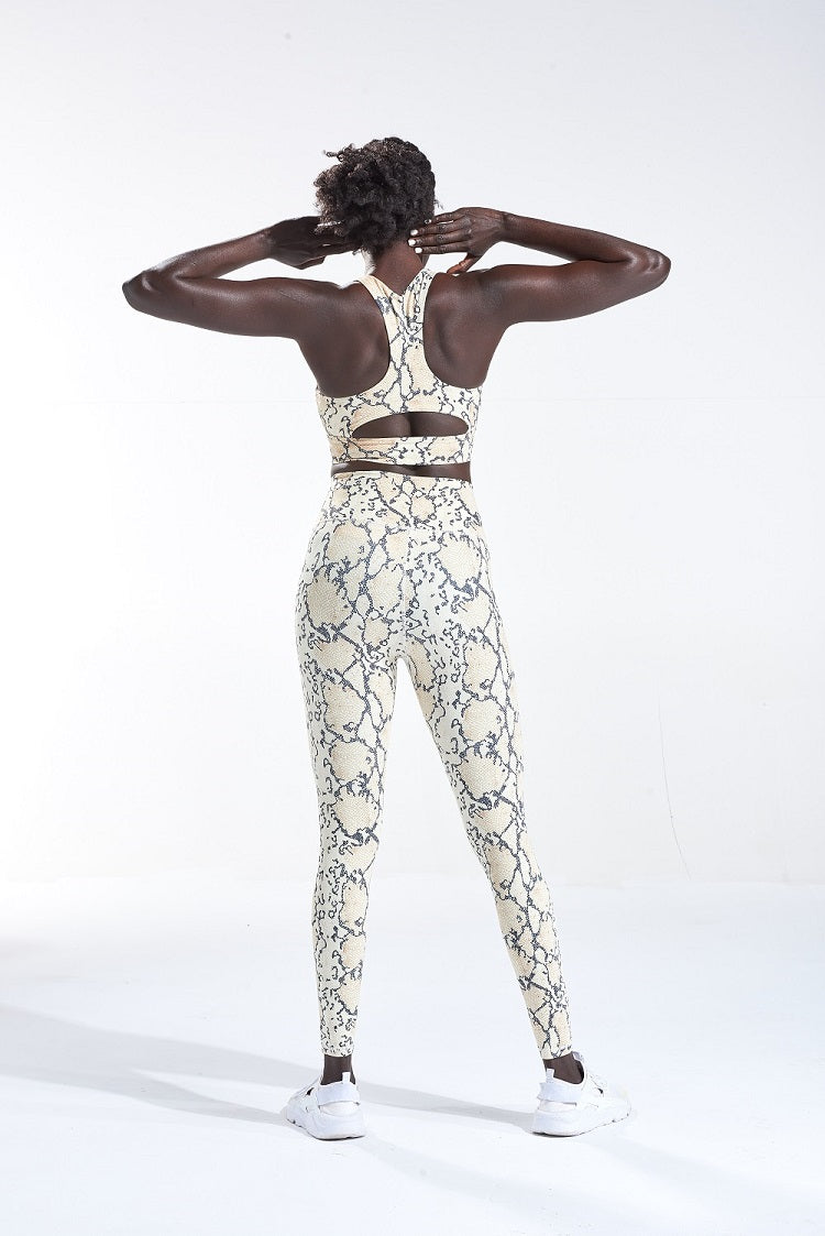 Women's Yoga Pants  Snakeskin pattern exercise fitness running pants